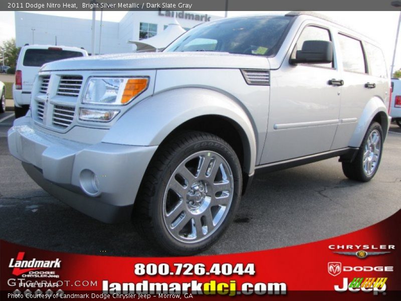 Bright Silver Metallic / Dark Slate Gray 2011 Dodge Nitro Heat