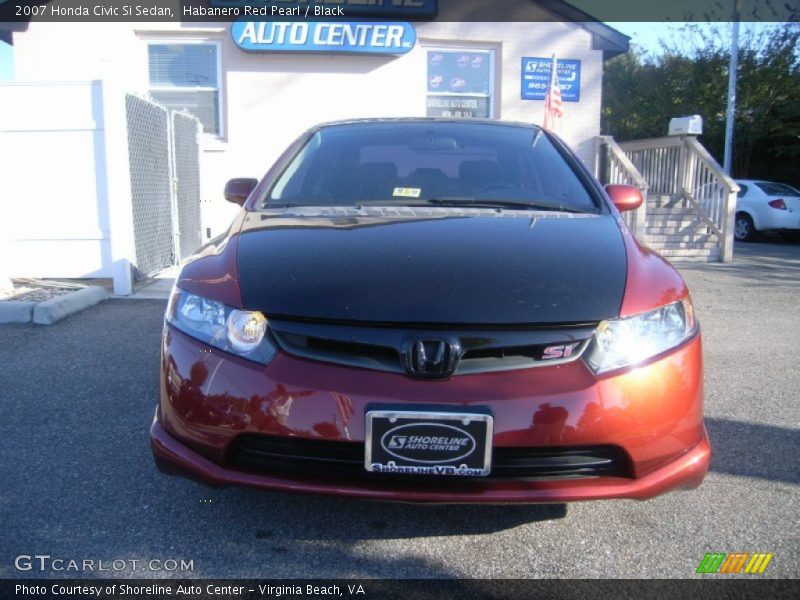 Habanero Red Pearl / Black 2007 Honda Civic Si Sedan