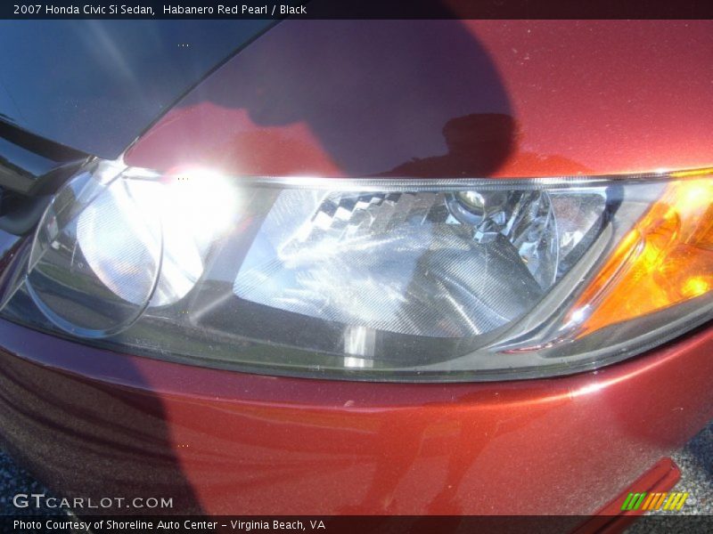 Habanero Red Pearl / Black 2007 Honda Civic Si Sedan