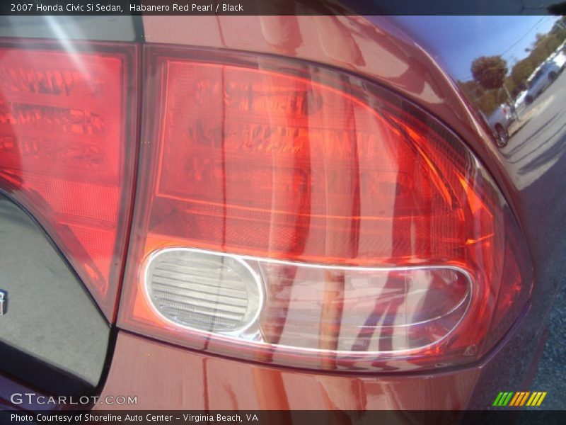 Habanero Red Pearl / Black 2007 Honda Civic Si Sedan