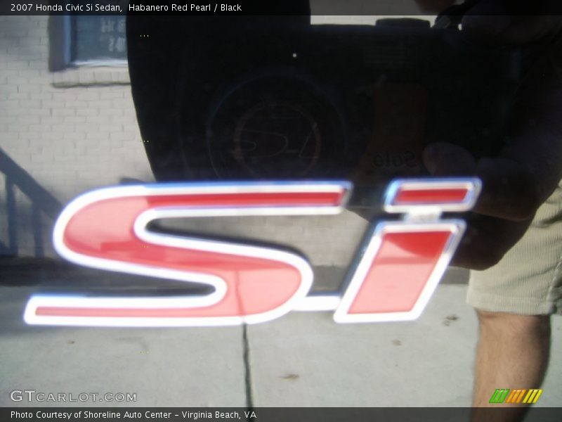 Habanero Red Pearl / Black 2007 Honda Civic Si Sedan