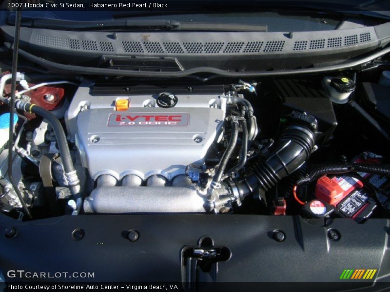Habanero Red Pearl / Black 2007 Honda Civic Si Sedan