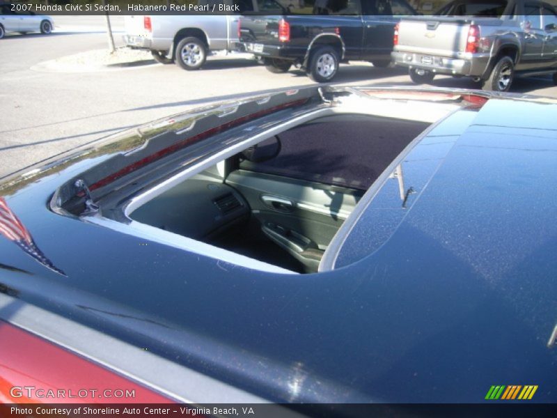 Habanero Red Pearl / Black 2007 Honda Civic Si Sedan