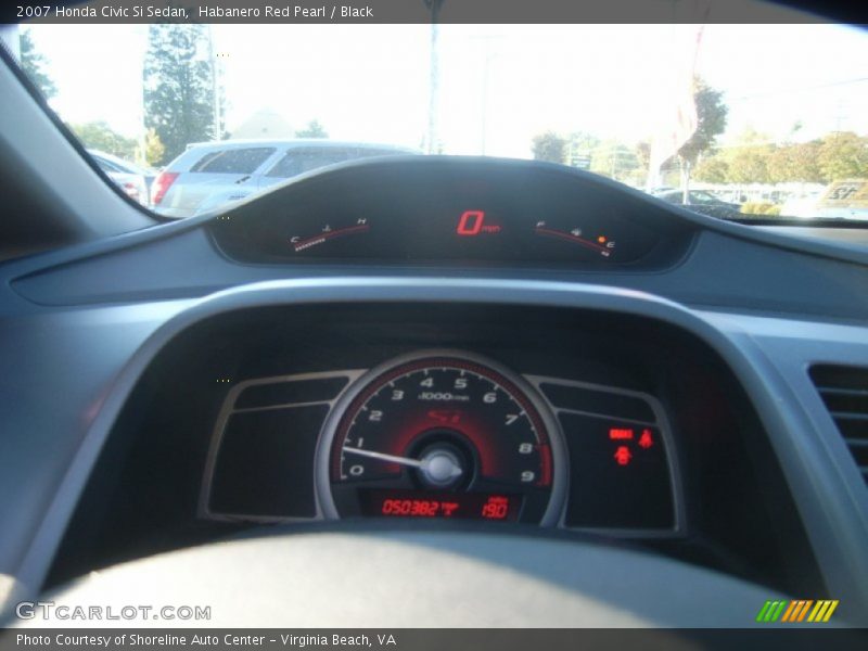 Habanero Red Pearl / Black 2007 Honda Civic Si Sedan