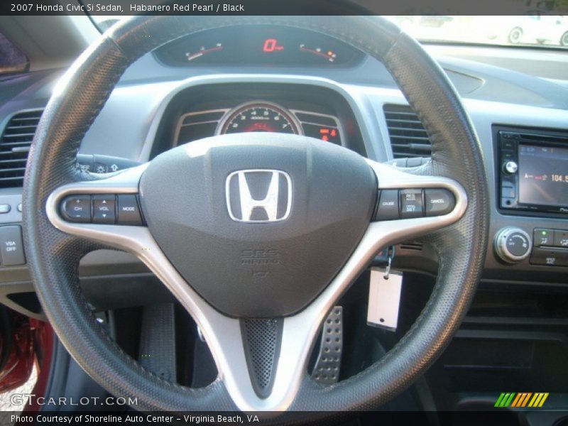 Habanero Red Pearl / Black 2007 Honda Civic Si Sedan