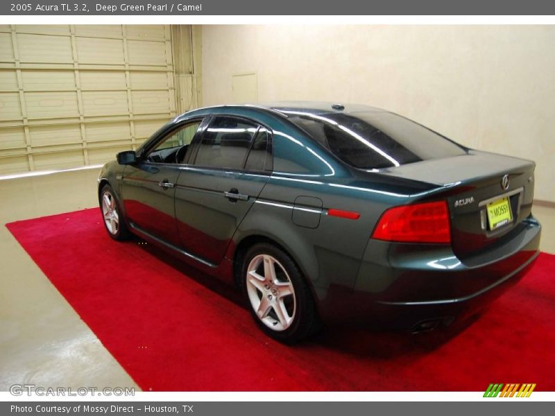 Deep Green Pearl / Camel 2005 Acura TL 3.2