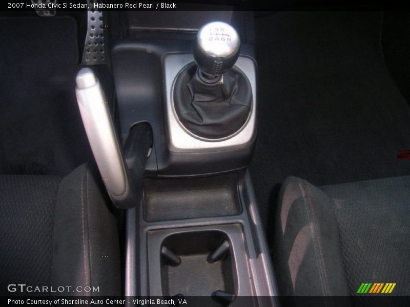 Habanero Red Pearl / Black 2007 Honda Civic Si Sedan