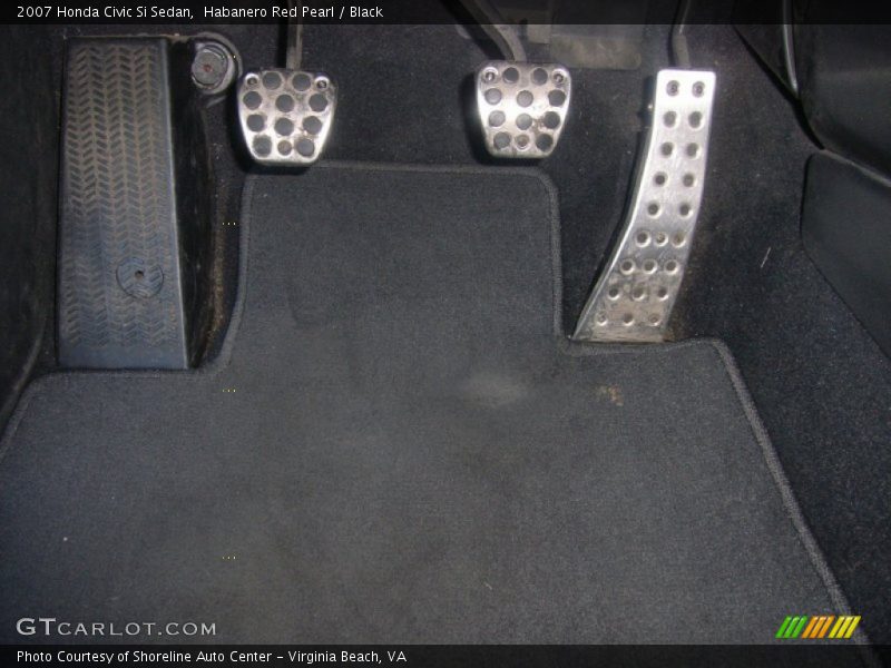 Habanero Red Pearl / Black 2007 Honda Civic Si Sedan