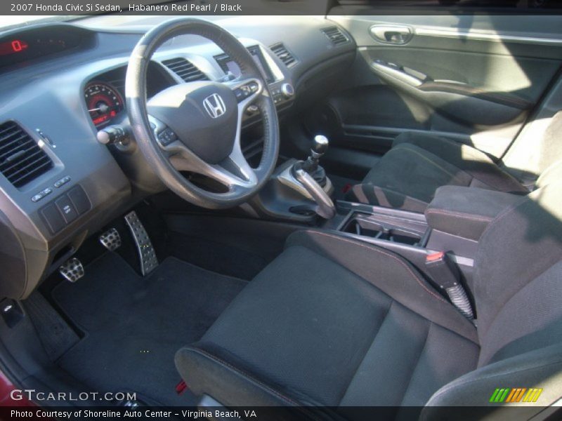 Habanero Red Pearl / Black 2007 Honda Civic Si Sedan