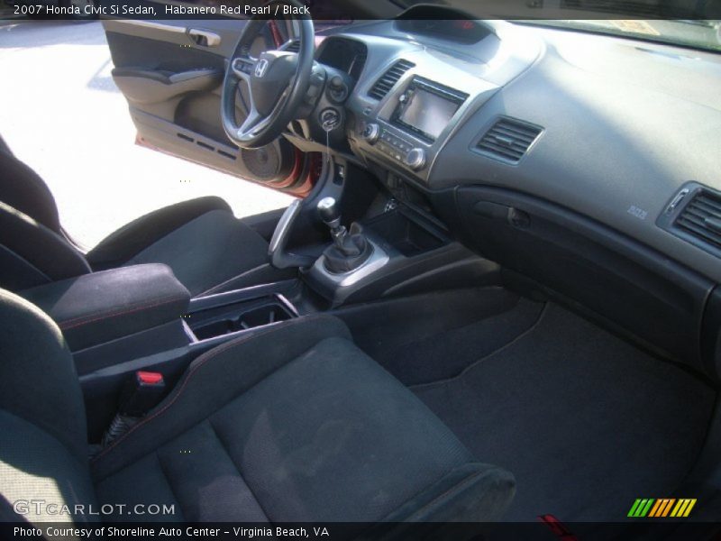 Habanero Red Pearl / Black 2007 Honda Civic Si Sedan