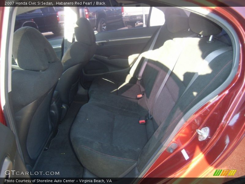 Habanero Red Pearl / Black 2007 Honda Civic Si Sedan