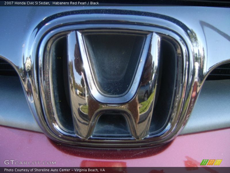 Habanero Red Pearl / Black 2007 Honda Civic Si Sedan