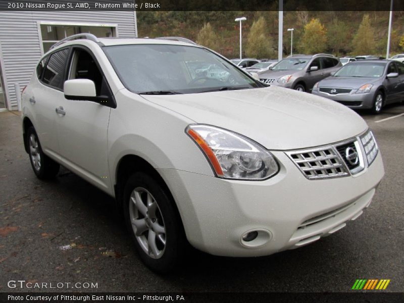 Phantom White / Black 2010 Nissan Rogue SL AWD