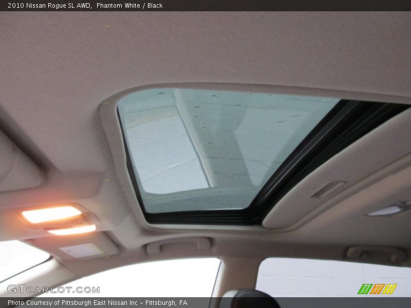 Phantom White / Black 2010 Nissan Rogue SL AWD