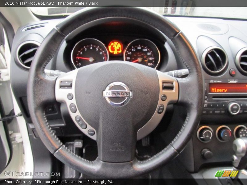 Phantom White / Black 2010 Nissan Rogue SL AWD
