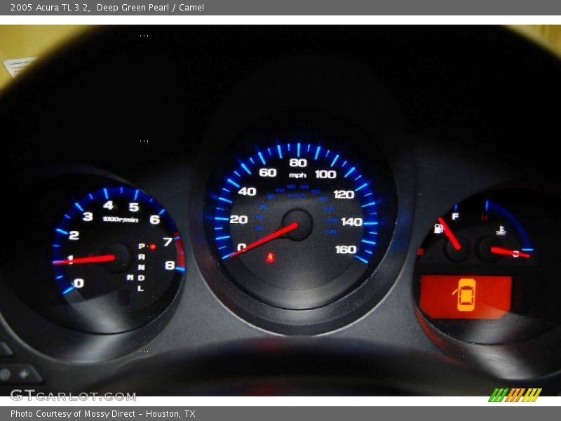 Deep Green Pearl / Camel 2005 Acura TL 3.2