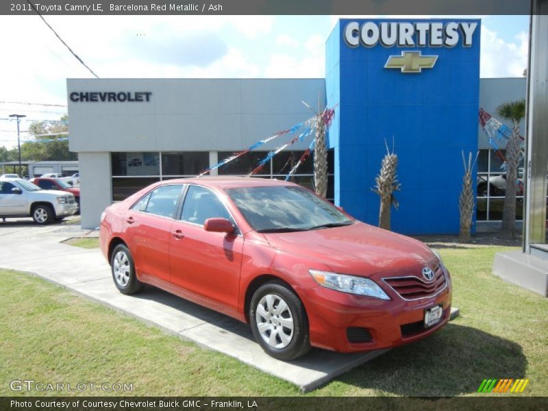 Barcelona Red Metallic / Ash 2011 Toyota Camry LE