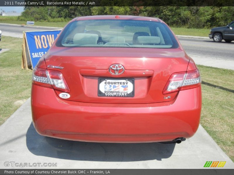 Barcelona Red Metallic / Ash 2011 Toyota Camry LE