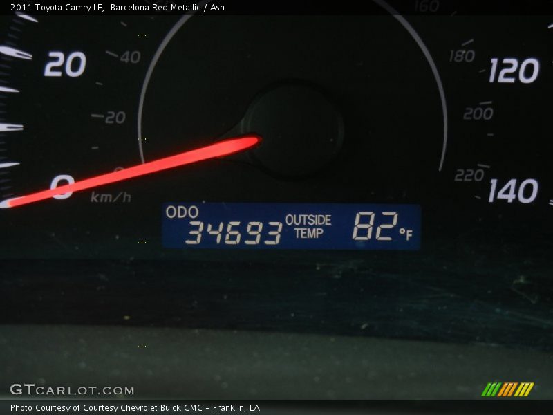 Barcelona Red Metallic / Ash 2011 Toyota Camry LE