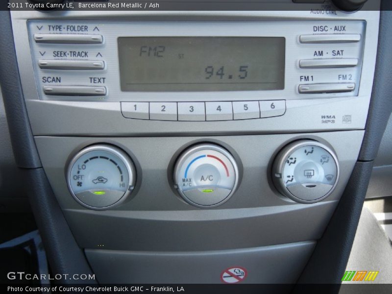 Barcelona Red Metallic / Ash 2011 Toyota Camry LE