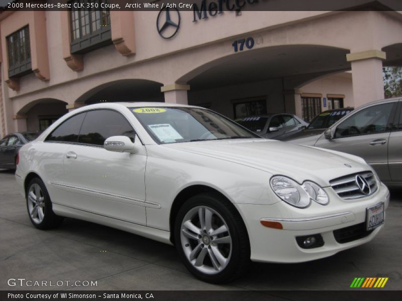 Arctic White / Ash Grey 2008 Mercedes-Benz CLK 350 Coupe