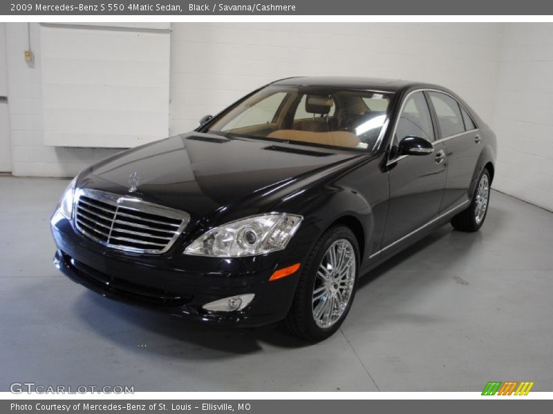 Black / Savanna/Cashmere 2009 Mercedes-Benz S 550 4Matic Sedan