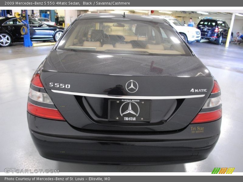 Black / Savanna/Cashmere 2009 Mercedes-Benz S 550 4Matic Sedan