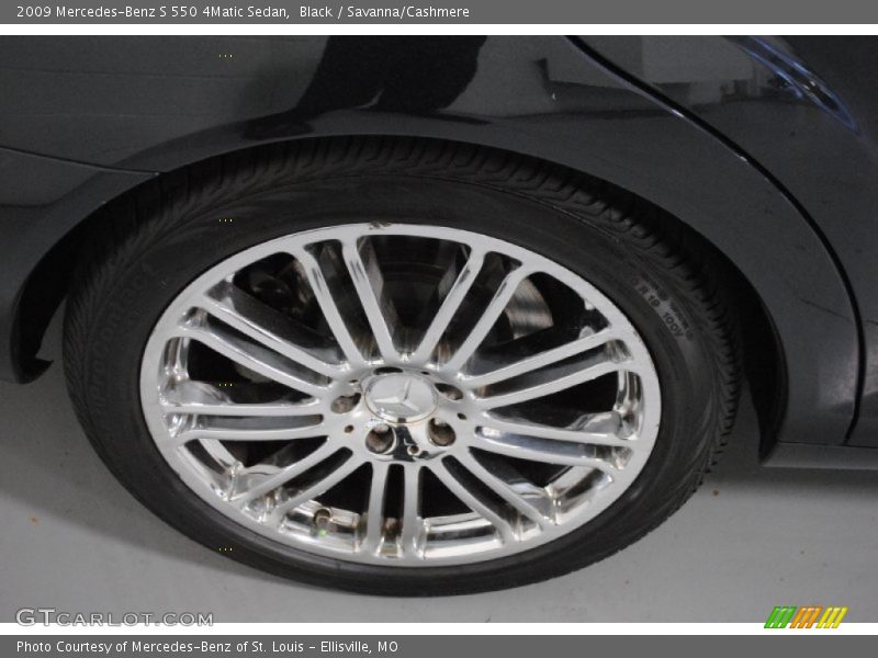 Black / Savanna/Cashmere 2009 Mercedes-Benz S 550 4Matic Sedan