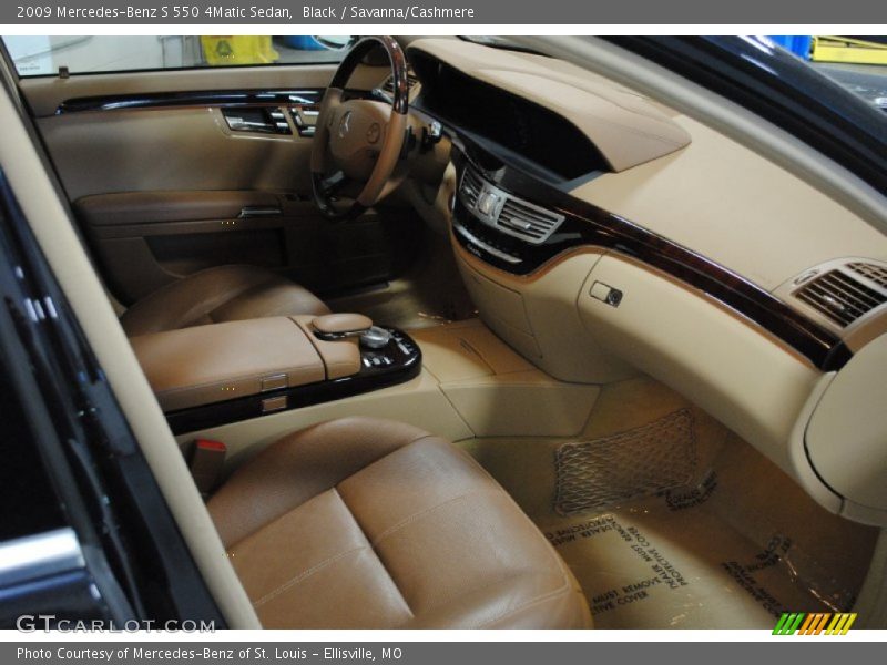 Black / Savanna/Cashmere 2009 Mercedes-Benz S 550 4Matic Sedan