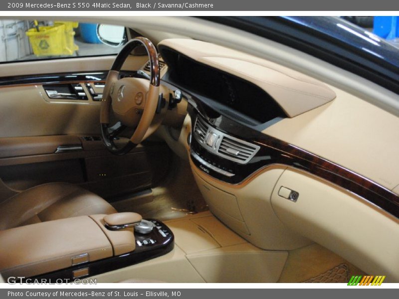 Black / Savanna/Cashmere 2009 Mercedes-Benz S 550 4Matic Sedan