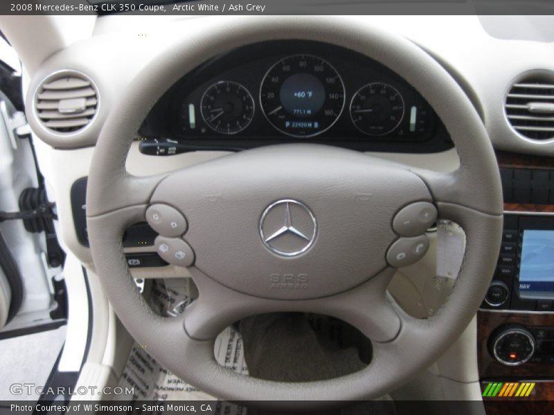 Arctic White / Ash Grey 2008 Mercedes-Benz CLK 350 Coupe