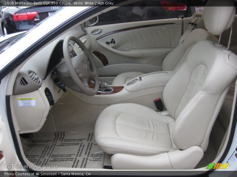 Arctic White / Ash Grey 2008 Mercedes-Benz CLK 350 Coupe
