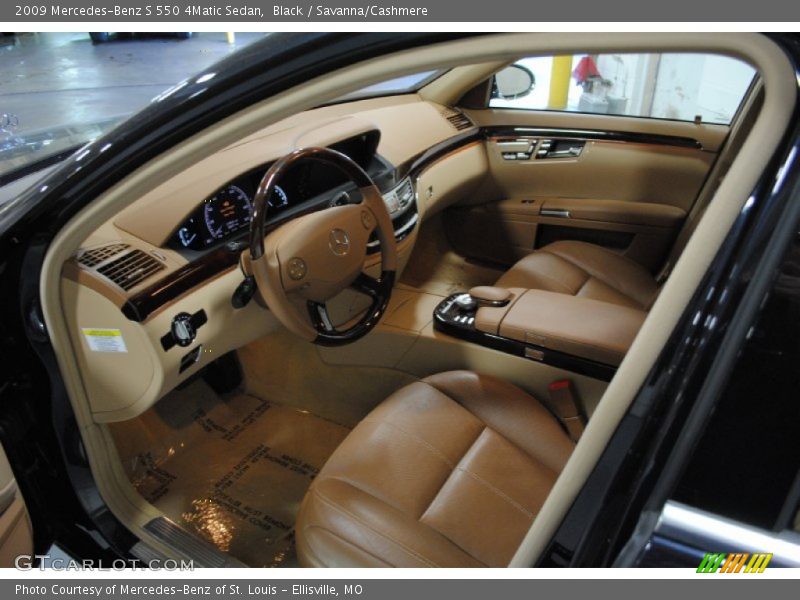 Black / Savanna/Cashmere 2009 Mercedes-Benz S 550 4Matic Sedan