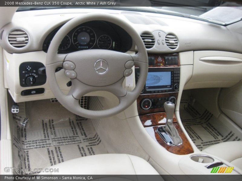 Arctic White / Ash Grey 2008 Mercedes-Benz CLK 350 Coupe