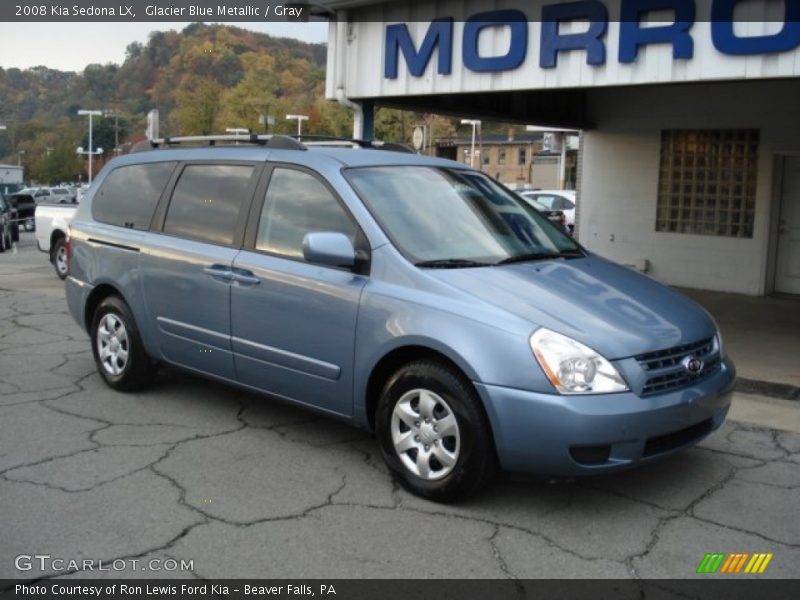 Glacier Blue Metallic / Gray 2008 Kia Sedona LX