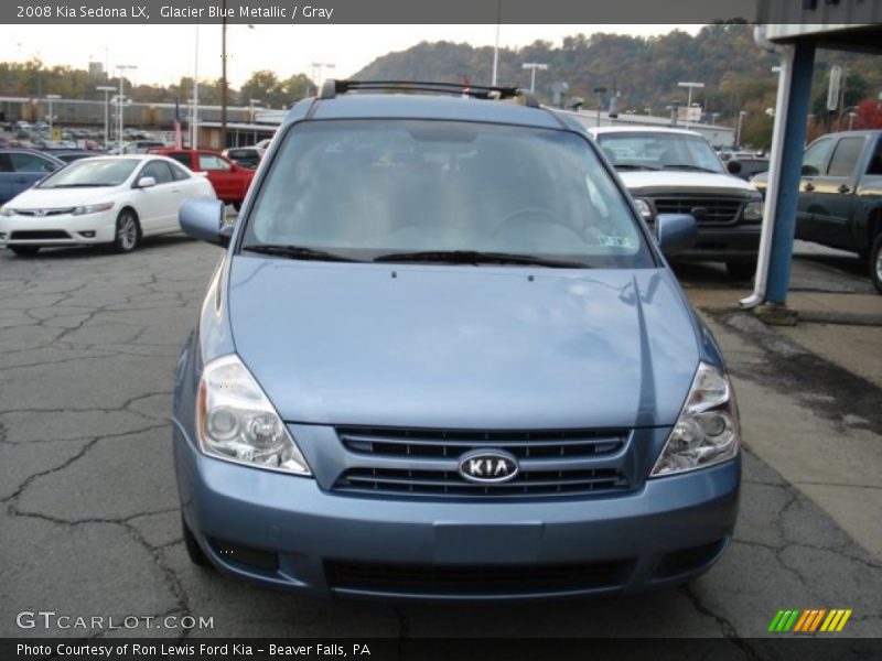Glacier Blue Metallic / Gray 2008 Kia Sedona LX