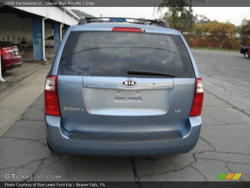 Glacier Blue Metallic / Gray 2008 Kia Sedona LX