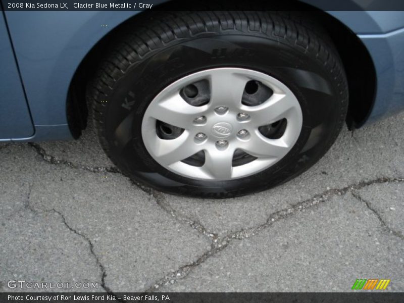 Glacier Blue Metallic / Gray 2008 Kia Sedona LX