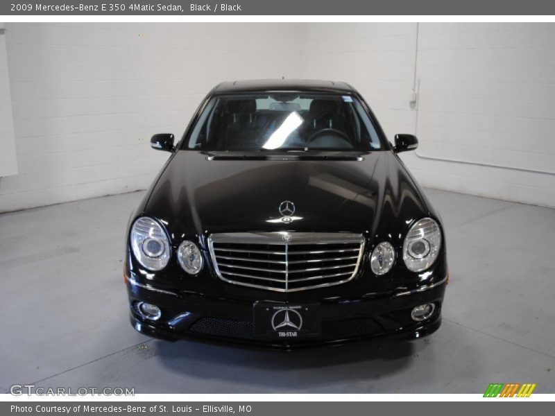 Black / Black 2009 Mercedes-Benz E 350 4Matic Sedan