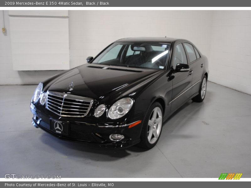 Black / Black 2009 Mercedes-Benz E 350 4Matic Sedan