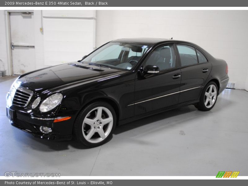 Black / Black 2009 Mercedes-Benz E 350 4Matic Sedan