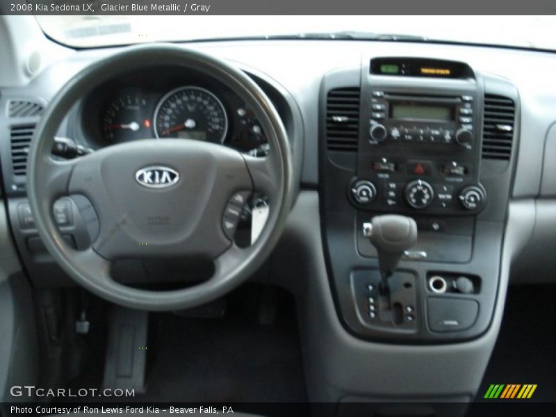 Glacier Blue Metallic / Gray 2008 Kia Sedona LX