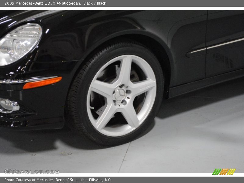Black / Black 2009 Mercedes-Benz E 350 4Matic Sedan