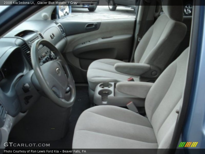 Glacier Blue Metallic / Gray 2008 Kia Sedona LX