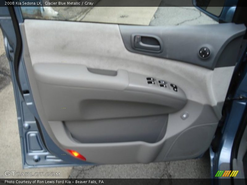 Glacier Blue Metallic / Gray 2008 Kia Sedona LX