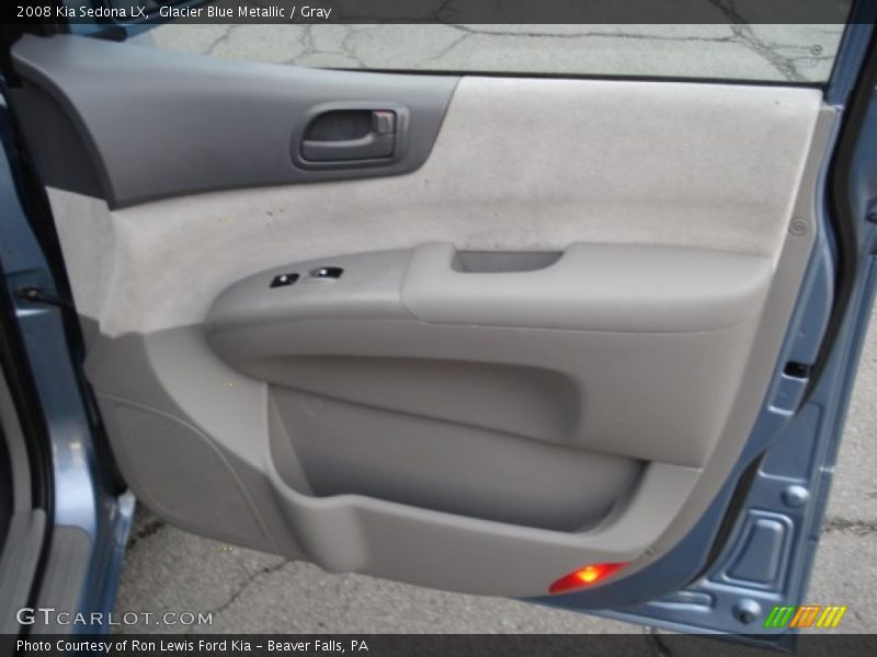 Glacier Blue Metallic / Gray 2008 Kia Sedona LX