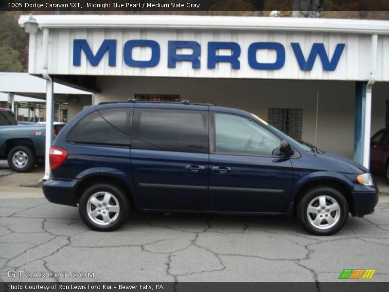 Midnight Blue Pearl / Medium Slate Gray 2005 Dodge Caravan SXT