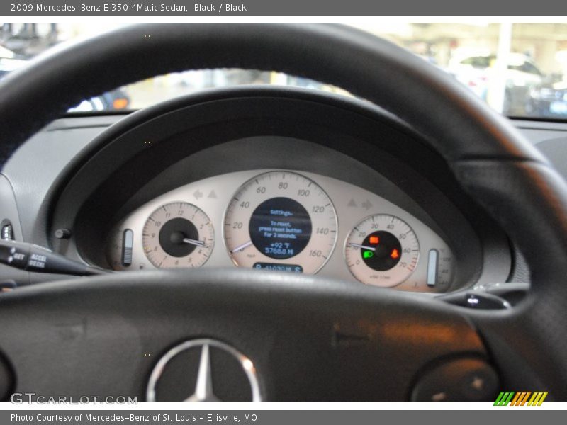 Black / Black 2009 Mercedes-Benz E 350 4Matic Sedan