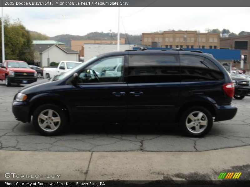 Midnight Blue Pearl / Medium Slate Gray 2005 Dodge Caravan SXT