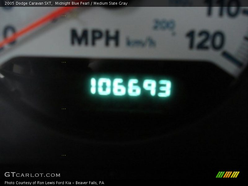 Midnight Blue Pearl / Medium Slate Gray 2005 Dodge Caravan SXT